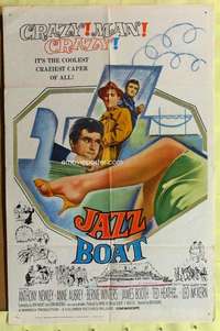 r453 JAZZ BOAT one-sheet movie poster '60 Anthony Newley, Anne Aubrey