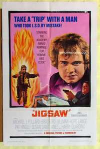 r455 JIGSAW one-sheet movie poster '68 Pollard, LSD drug classic!