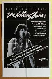 r473 LADIES & GENTLEMEN THE ROLLING STONES one-sheet movie poster '73