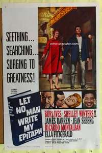 r482 LET NO MAN WRITE MY EPITAPH one-sheet movie poster '60 Burl Ives