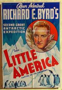 r491 LITTLE AMERICA one-sheet movie poster '35 Admiral Richard E. Byrd
