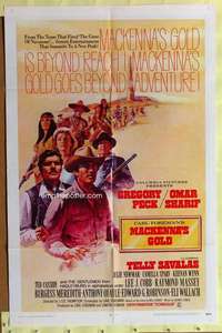 r503 MacKENNA'S GOLD one-sheet movie poster '69 Gregory Peck, Omar Sharif