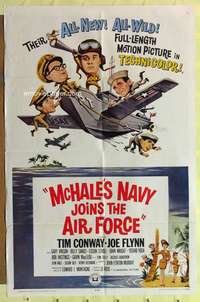 r524 McHALE'S NAVY JOINS THE AIR FORCE one-sheet movie poster '65 Conway