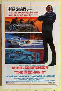 r529 MECHANIC style B one-sheet movie poster '72 Charles Bronson, Vincent
