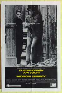 r537 MIDNIGHT COWBOY one-sheet movie poster '69 Dustin Hoffman, Jon Voight