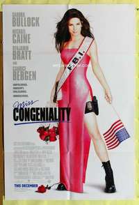 r546 MISS CONGENIALITY advance one-sheet movie poster '00 Sandra Bullock