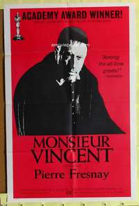 r549 MONSIEUR VINCENT one-sheet movie poster R66 Pierre Fresnay, French!