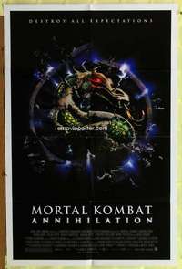 r560 MORTAL KOMBAT ANNIHILATION one-sheet movie poster '97 kung fu!