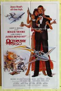 r627 OCTOPUSSY one-sheet movie poster '83 Roger Moore as James Bond!