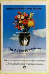 r644 ON A CLEAR DAY YOU CAN SEE FOREVER one-sheet movie poster '70 Barbra!