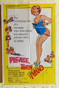 r687 PLEASE TURN OVER one-sheet movie poster '60 English comedy!