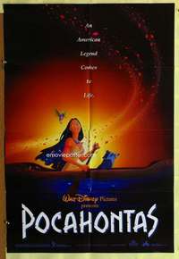 r689 POCAHONTAS one-sheet movie poster '95 Walt Disney, Native Americans!