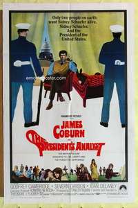 r695 PRESIDENT'S ANALYST one-sheet movie poster '68 wild James Coburn!