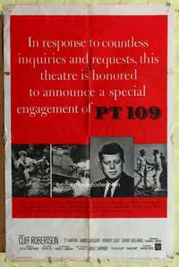 r717 PT 109 one-sheet movie poster R63 special JFK tribute re-release!