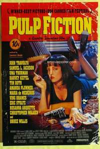 r719 PULP FICTION one-sheet movie poster '94 Uma Thurman, Quentin Tarantino