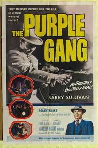 r721 PURPLE GANG one-sheet movie poster '59 Robert Blake, Barry Sullivan