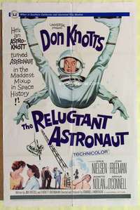 r740 RELUCTANT ASTRONAUT one-sheet movie poster '67 Don Knotts, Nielsen