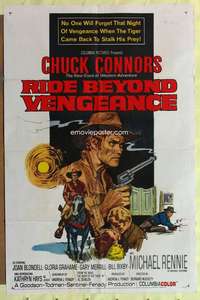 r765 RIDE BEYOND VENGEANCE one-sheet movie poster '66 Chuck Connors