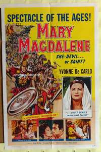 r515 MARY MAGDALENE one-sheet movie poster '56 Yvonne De Carlo, Rome!