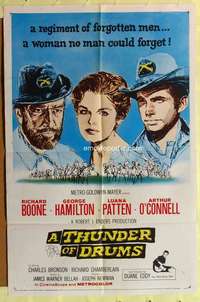 r880 THUNDER OF DRUMS one-sheet movie poster '61 Richard Boone, Civil War!