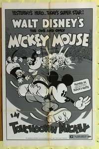 r885 TOUCHDOWN MICKEY one-sheet movie poster R74 Walt Disney, football!