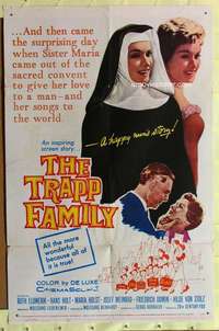r887 TRAPP FAMILY one-sheet movie poster '60 real life Sound of Music!