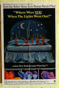 r912 WHERE WERE YOU WHEN THE LIGHTS WENT OUT style B one-sheet movie poster '68