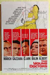 r928 YOUNG DOCTORS one-sheet movie poster '61 Fredric March, Gazzara