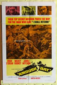 s030 AMBUSH BAY one-sheet movie poster '66 Hugh O'Brian, Mickey Rooney