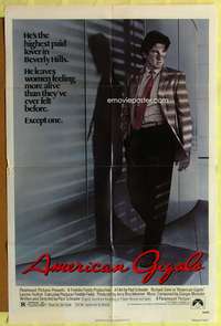 s032 AMERICAN GIGOLO one-sheet movie poster '80 Gere as male prostitute!