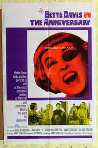 s036 ANNIVERSARY one-sheet movie poster '67 Bette Davis, horror comedy!