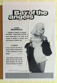 s045 BAY OF THE ANGELS one-sheet movie poster '63 sexy Jeanne Moreau!