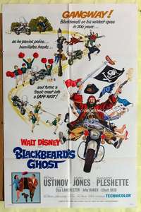 s081 BLACKBEARD'S GHOST one-sheet movie poster '68 Walt Disney, Ustinov