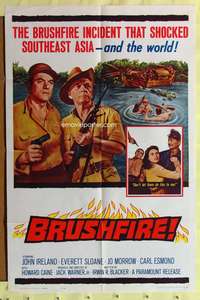 s114 BRUSHFIRE one-sheet movie poster '62 John Ireland, Everett Sloane