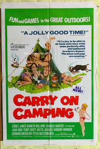 s158 CARRY ON CAMPING one-sheet movie poster '71 English nudist sex!