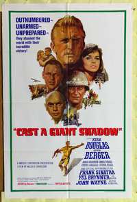 s165 CAST A GIANT SHADOW one-sheet movie poster '66 Kirk Douglas, Wayne