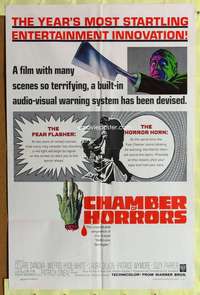 s177 CHAMBER OF HORRORS one-sheet movie poster '66 fear flasher!