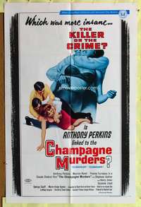 s181 CHAMPAGNE MURDERS one-sheet movie poster '67 Anthony Perkins, French!