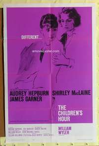 s194 CHILDREN'S HOUR one-sheet movie poster '62 Audrey Hepburn, MacLaine
