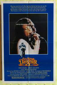 s201 COAL MINER'S DAUGHTER one-sheet movie poster '80 Spacek, Loretta Lynn