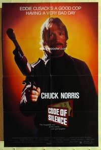 s203 CODE OF SILENCE one-sheet movie poster '85 Chuck Norris action!
