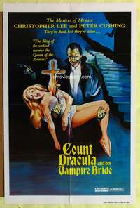 s215 SATANIC RITES OF DRACULA 1sh 1978 great artwork of Count Dracula & his Vampire Bride!