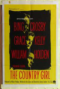 s220 COUNTRY GIRL one-sheet movie poster '54 Grace Kelly, Crosby, Holden