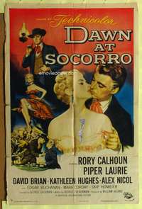 s232 DAWN AT SOCORRO one-sheet movie poster '54 Rory Calhoun, Piper Laurie
