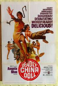 s241 DEADLY CHINA DOLL one-sheet movie poster '73 violent & delicious!