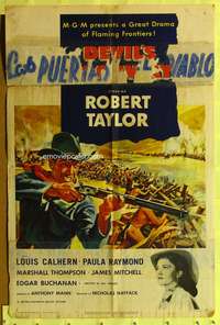 s268 DEVIL'S DOORWAY one-sheet movie poster '50 Robert Taylor, Calhern