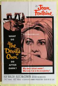 s270 DEVIL'S OWN one-sheet movie poster '67 Hammer, Joan Fontaine