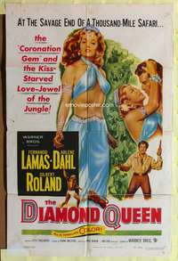 s272 DIAMOND QUEEN one-sheet movie poster '53 super sexy Arlene Dahl!