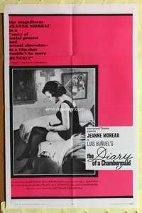 s273 DIARY OF A CHAMBERMAID one-sheet movie poster '65 Luis Bunuel, Moreau