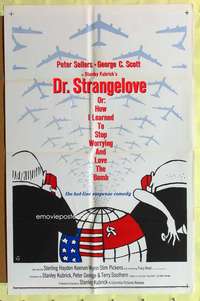 s283 DR STRANGELOVE one-sheet movie poster '64 Scott, Stanley Kubrick